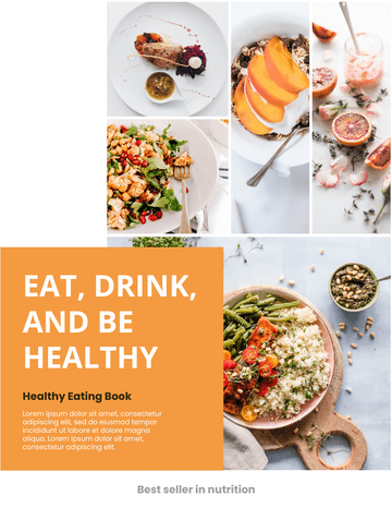 小册子模板：健康饮食小册子（由 InfoART 的马克笔创建）