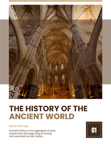 小册子模板：古代世界小册子的历史（由 InfoART 的马克笔创建）