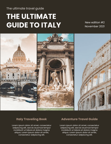 小册子模板：意大利终极旅游指南小册子（由 InfoART 的马克笔创建）