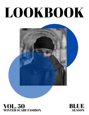 小册子模板：Winter Scarf Lookbook（由 InfoART 的标记创建）