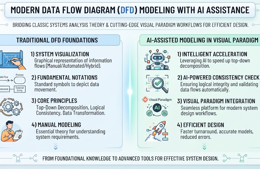 Beherrschung von Datenflussdiagrammen: Vom manuellen Zeichnen zur KI-gestützten Modellierung mit Visual Paradigm