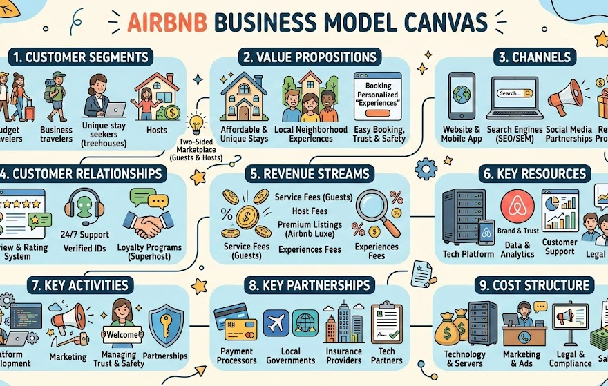 De cero a unicornio: Cómo Airbnb revolucionó la hospitalidad utilizando el Canvas del Modelo de Negocio – Una guía paso a paso para principiantes