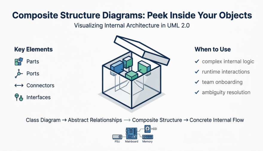 Una revisión de un profesional sobre los diagramas de estructura compuesta de UML