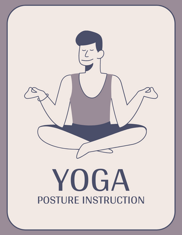 Booklet template: Yoga Posture Introduction Booklet (Created by InfoART's marker)