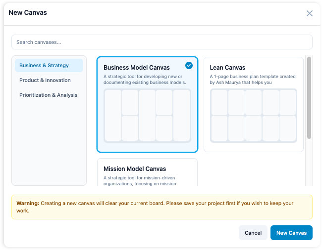 Guide complet sur l’outil Business Model Canvas alimenté par l’IA de Visual Paradigm