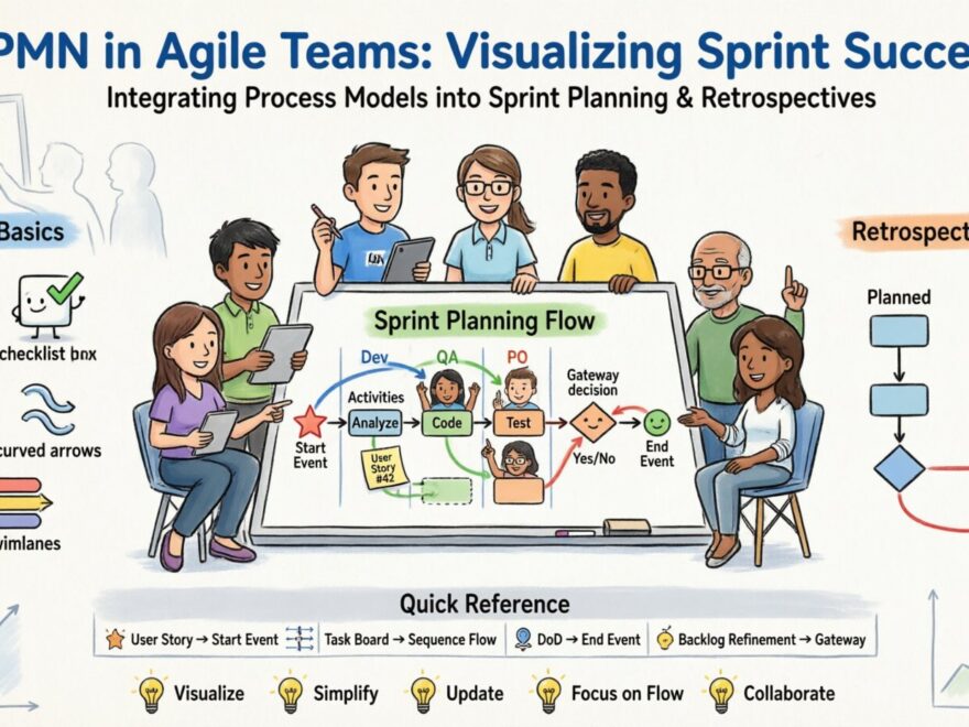 Modèle et notation des processus métiers dans les équipes agiles : intégration des modèles dans la planification des sprints et les rétrospectives