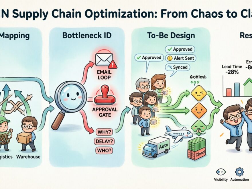 Étude de cas sur le modèle et la notation des processus métiers : optimisation d’une chaîne d’approvisionnement complexe pour les chefs de projet