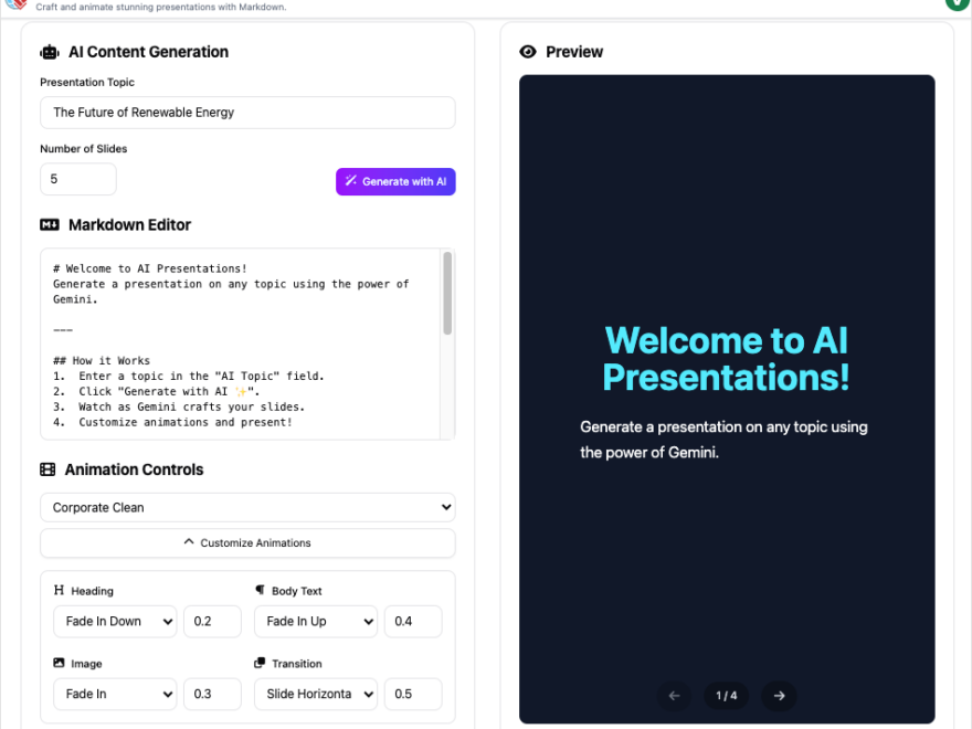 Cara Membuat Presentasi Animasi Menakjubkan dengan Pembuat Presentasi AI Markdown Visual Paradigm