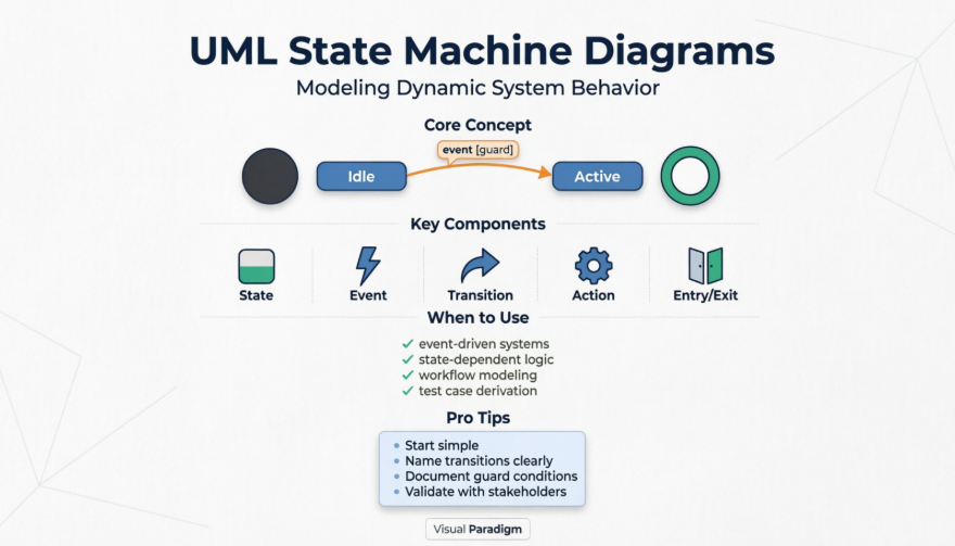Menguasai Diagram Mesin Status UML: Tinjauan Langsung dan Panduan Praktis