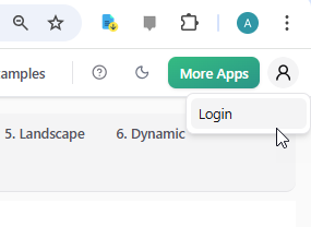 Login avatar icon in Visual Paradigm's AI-Powered C4 PlantUML Studio
