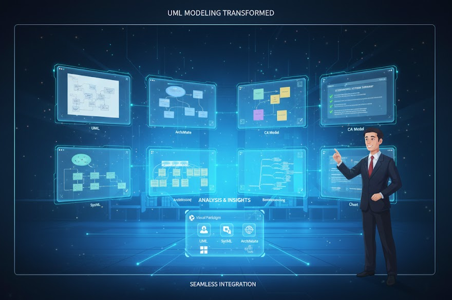 UMLモデリングチュートリアル：主要な概念、従来の課題、およびVisual ParadigmによるAI駆動の簡素化