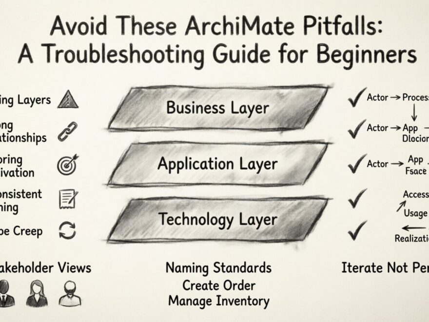 ArchiMateの落とし穴を避ける：初心者のためのトラブルシューティングガイド
