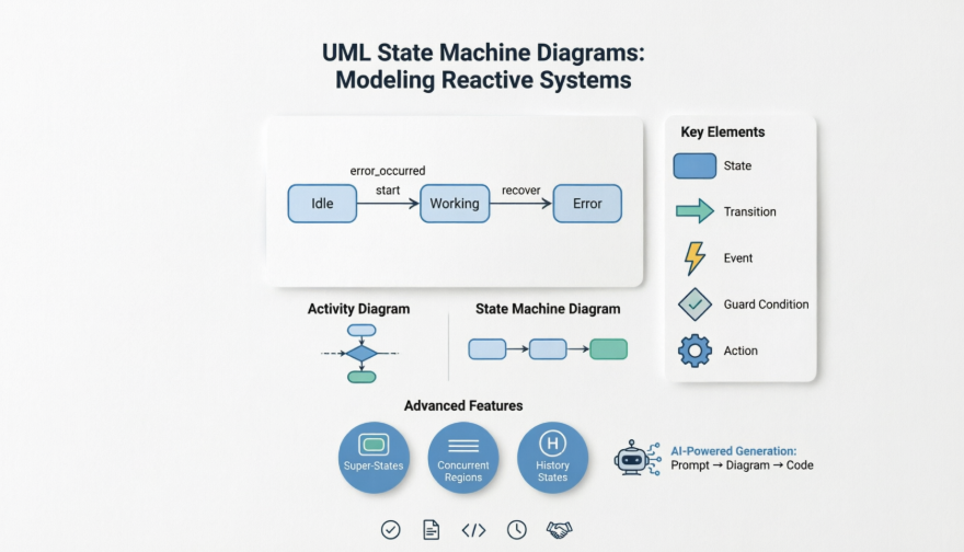 UMLステートマシン図の習得：AIアシスタンスを活用した反応型システムのモデル化におけるソフトウェアアーキテクトのガイド