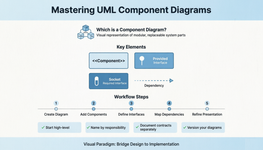 UMLコンポーネント図の習得：ビジュアルパラダイムのシステムアーキテクチャモデリングへのアプローチを実践的にレビュー