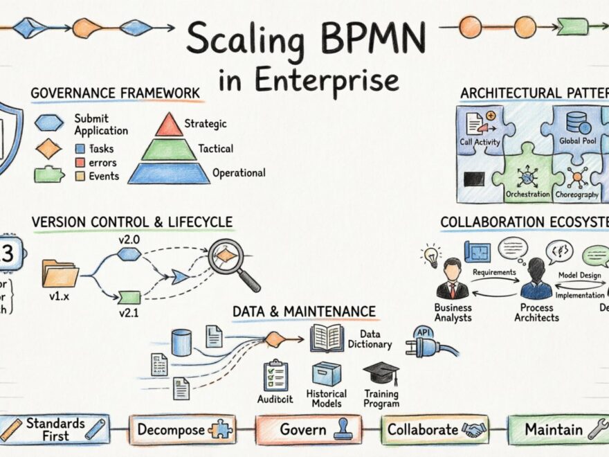 大規模企業環境におけるビジネスプロセスモデル化と表記法（BPMN）のスケーリングにおけるベストプラクティス