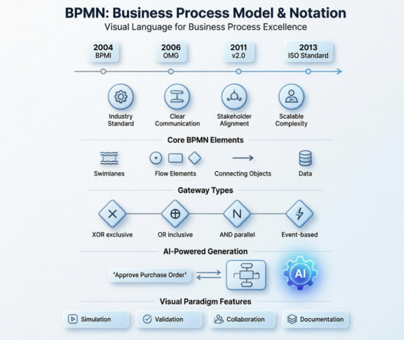 ビジネスプロセスモデリングの習得：BPMNとVisual ParadigmのAI搭載ツールの実践的レビュー
