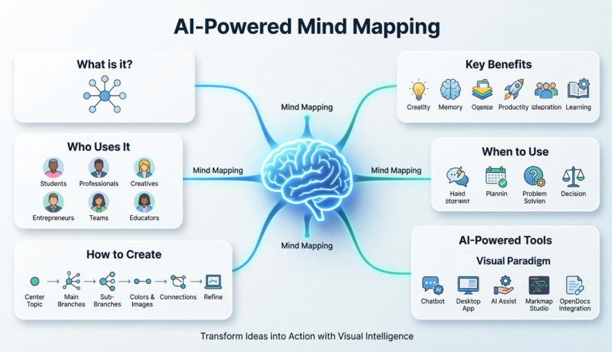 Visual ParadigmによるAI搭載マインドマッピングの習得
