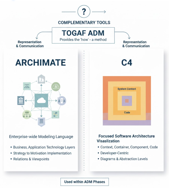 Zjednoczanie architektury przedsiębiorstwa: Jak Visual Paradigm wspiera TOGAF ADM, ArchiMate i C4 za pomocą inteligencji opartej na AI