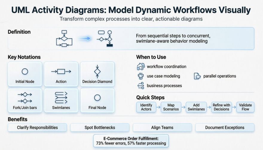 Opanowanie diagramów działań UML: Praktyczny przewodnik po modelowaniu dynamicznego zachowania systemu