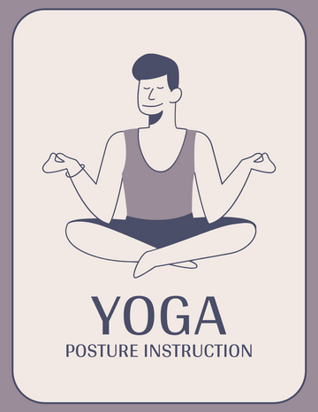 Modelo de livreto: Livreto de introdução à postura de ioga (criado pelo marcador da InfoART)