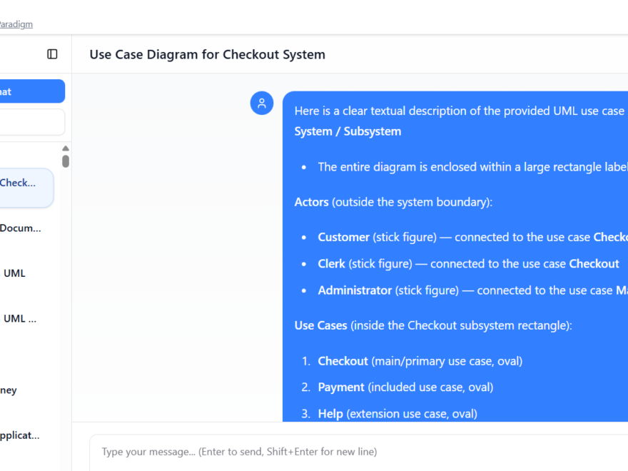 Acelere os Diagramas de Caso de Uso com o Chatbot de IA do Visual Paradigm