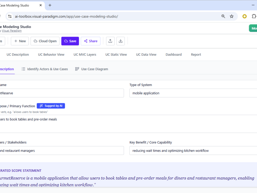 Desenvolvimento do GourmetReserve Simplificado: Transformando Requisitos com o Melhor Estúdio de Modelagem de Casos de Uso com Inteligência Artificial