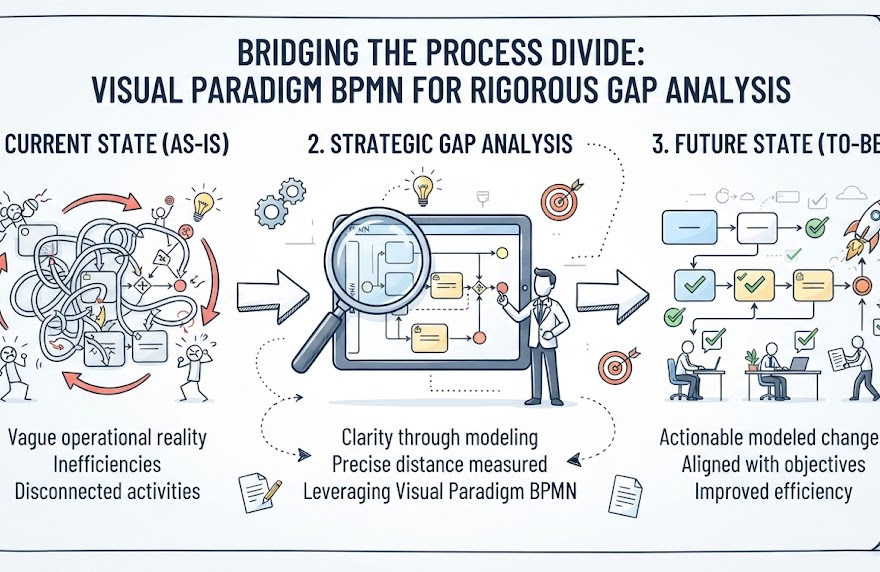 Преодоление разрыва в процессах: Кейс-стади Visual Paradigm BPMN по выявлению и устранению операционных разрывов