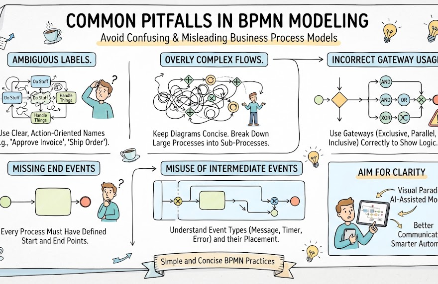 Ловушка BPMN: 7 типичных ошибок моделирования, которые разрушают ясность процессов (и как их исправить)