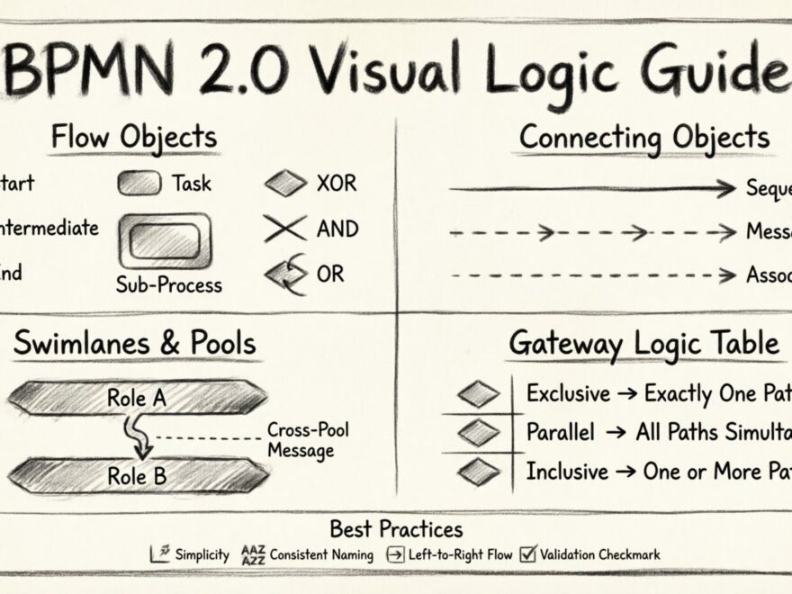 業務流程模型與符號：深入探討 BPMN 2.0 的元件與視覺邏輯