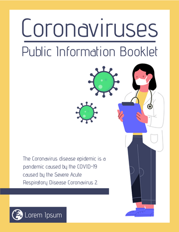 Booklet template: Coronaviruses ​Public Information Booklet (Created by InfoART's marker)