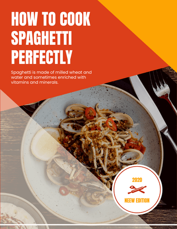 Plantilla de cuadernillo: cuadernillo Cómo cocinar espagueti (creado por el marcador de InfoART)