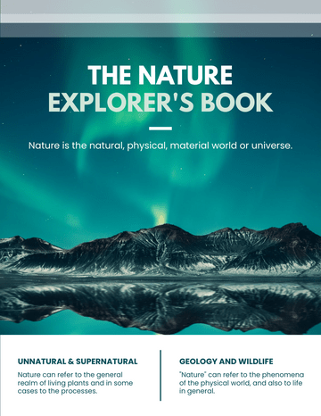 Plantilla de cuadernillo: cuadernillo Nature Explorer (creado por el marcador de InfoART)