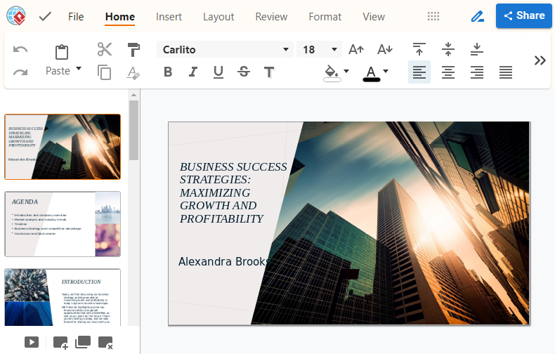 how to edit powerpoint presentation online