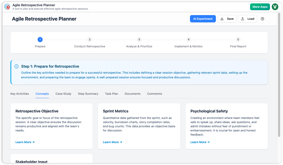 Agile Retrospective Planner