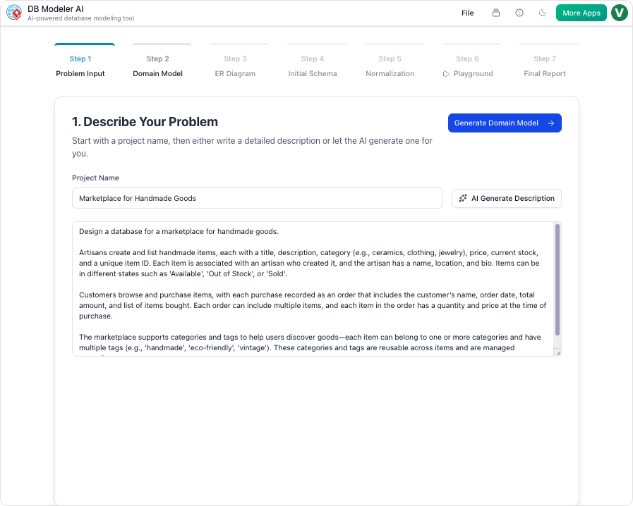 DB Modeler AI | AI-Powered Database Design Tool