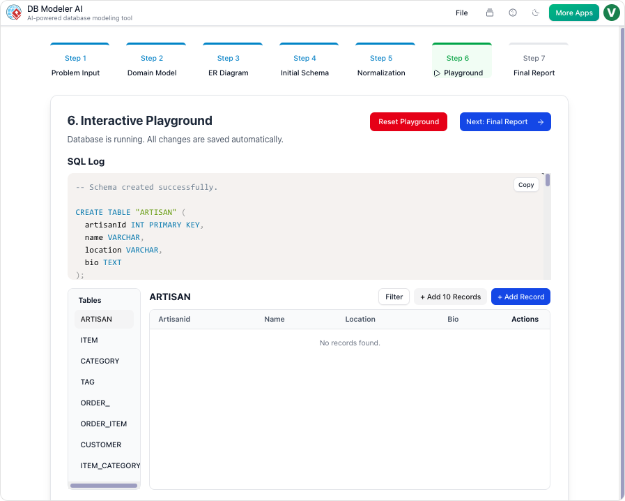 DB Modeler AI | AI-Powered Database Design Tool