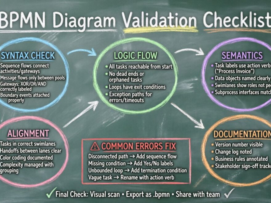 The Complete Checklist for Validating Business Process Model and Notation Diagrams Before Handoff