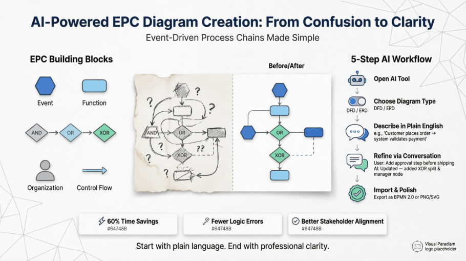 From Confusion to Clarity: How I Mastered EPC Diagrams Using Visual Paradigm’s AI Tools (A Real User’s Journey)