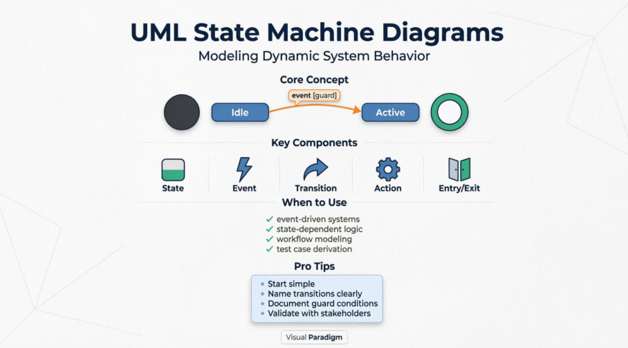 Mastering UML State Machine Diagrams: A Hands-On Review and Practical Guide