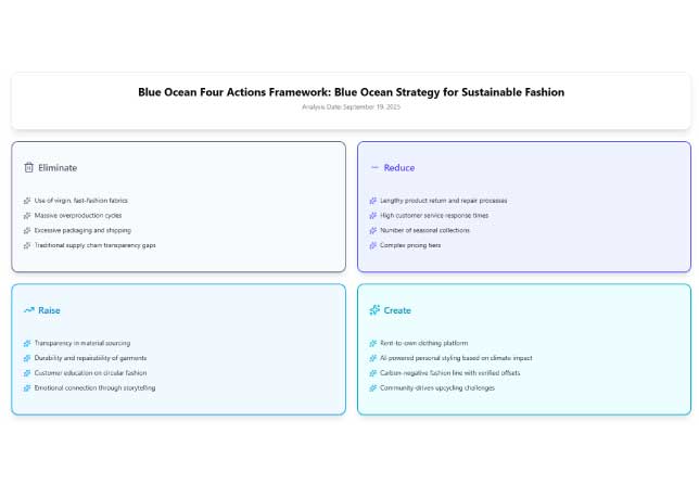 Blue Ocean Four Actions Framework Diagram Generator