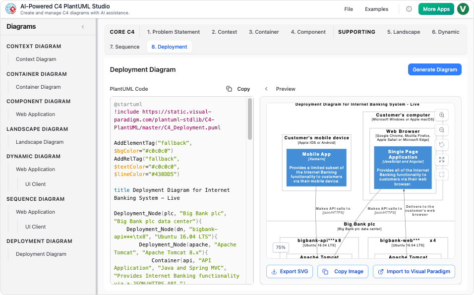 AI-Powered C4 Diagram Generator | Create Architecture Diagrams from Text