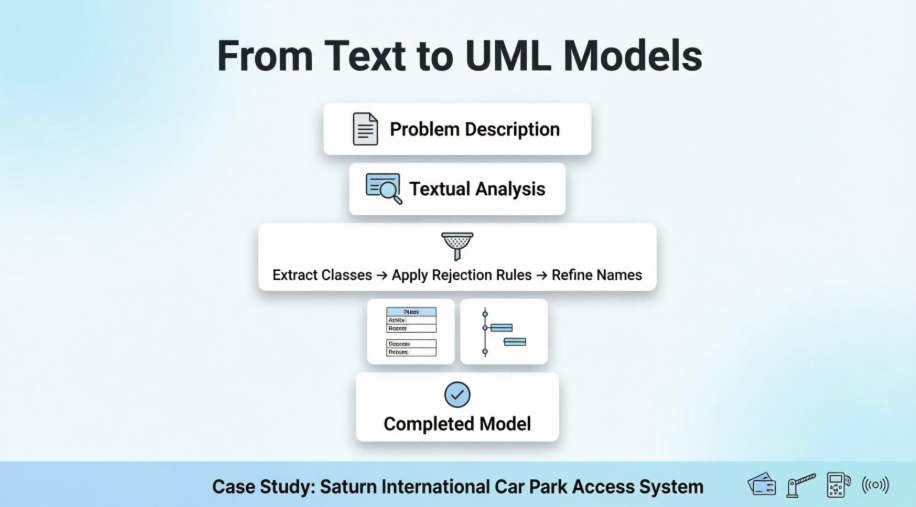From Text to UML Models: A Practical Case Study in Transforming Problem Descriptions into Class and Sequence Diagrams From Text to UML Models: A Practical Case Study in Transforming Problem Descriptions into Class and Sequence Diagrams