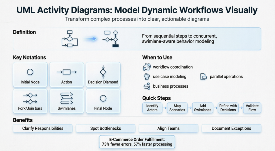 Mastering UML Activity Diagrams: A Practical Guide to Modeling Dynamic System Behavior