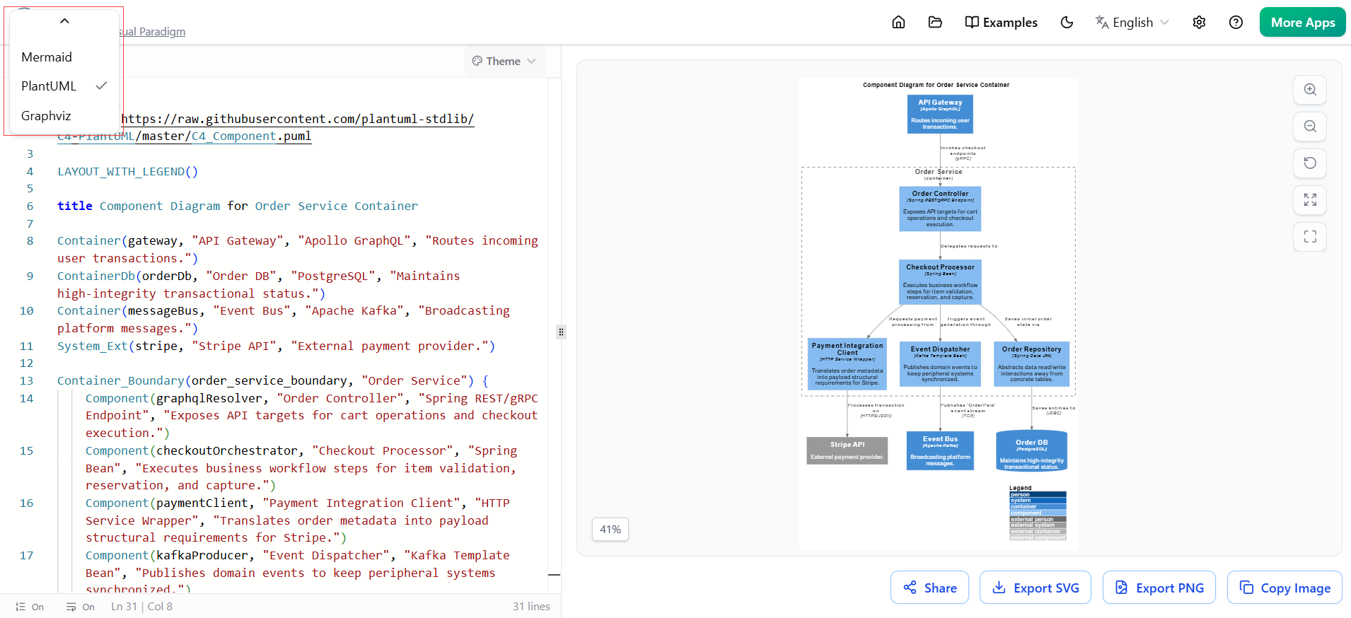 VPasCode: Multi-Engine Architecture Support (PlantUML / Mermaid / Graphviz)