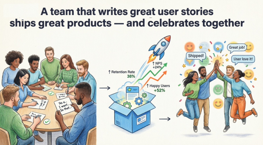 A team that writes great user stories ships great products — and celebrates together