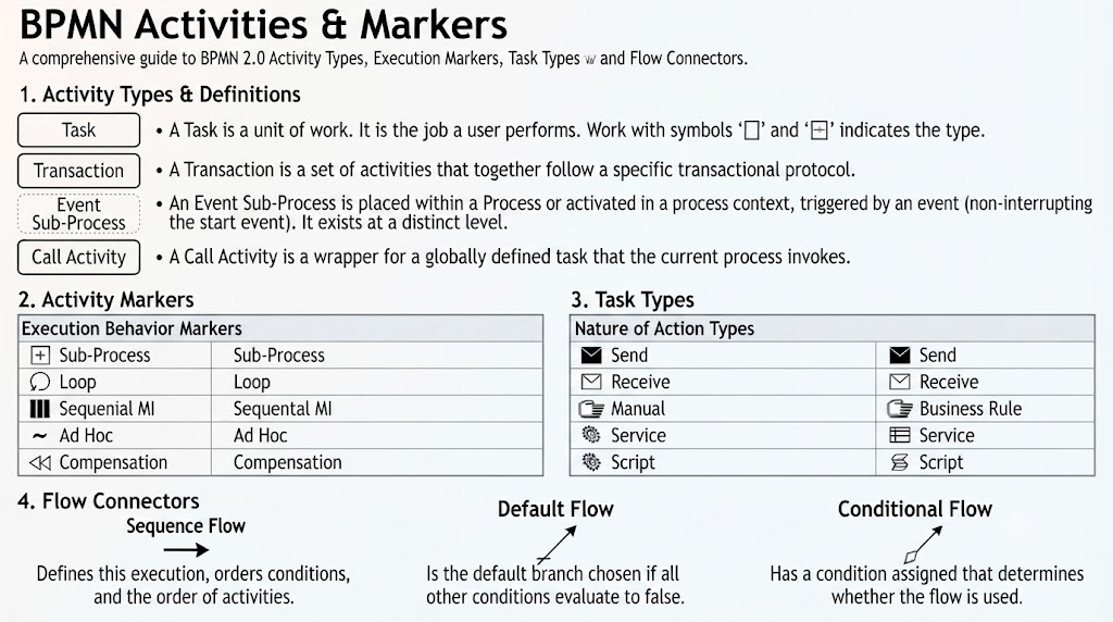 BPMN Activities and Markers