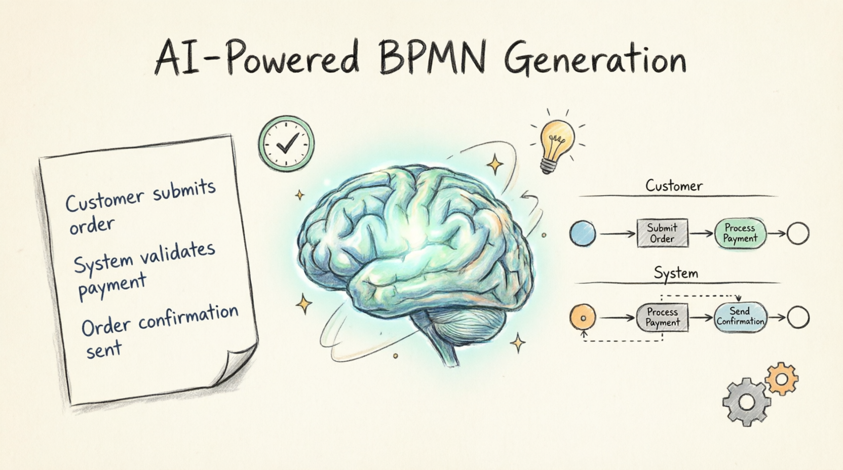 AI-Powered Swimlane BPMN Generation