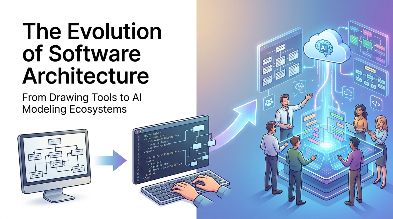 The Evolution of Software Architecture: From Drawing Tools to AI Modeling Ecosystems