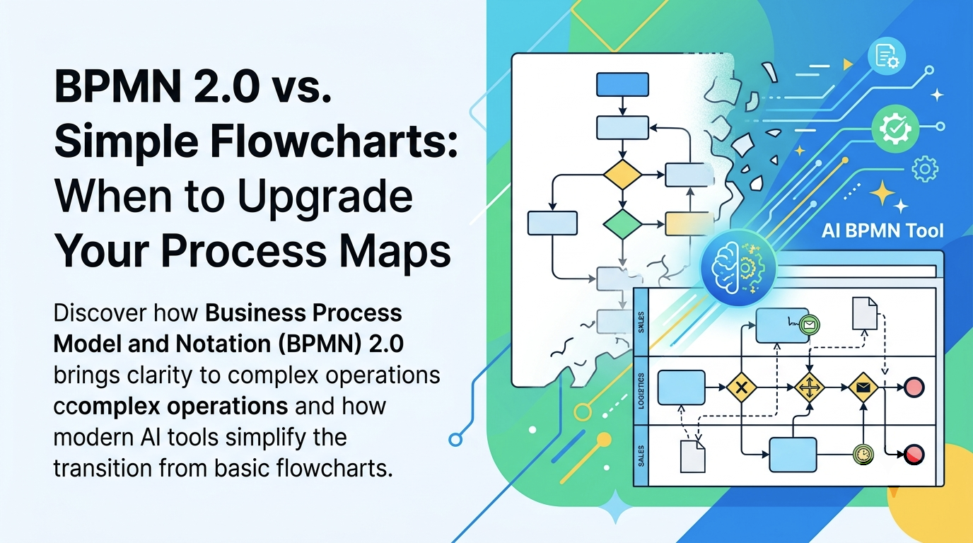 BPMN 2.0 vs. Simple Flowcharts: When to Upgrade Your Process Maps BPMN 2.0 vs. Simple Flowcharts: When to Upgrade Your Process Maps