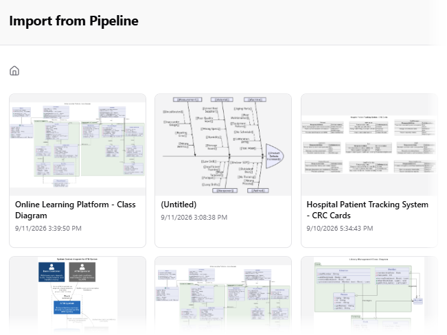 Pipeline user interface